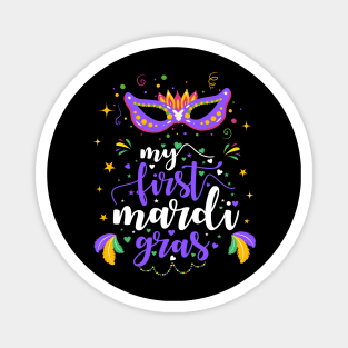 My First Mardi Gras Masquerade Bead Parade Women Men Kids Magnet